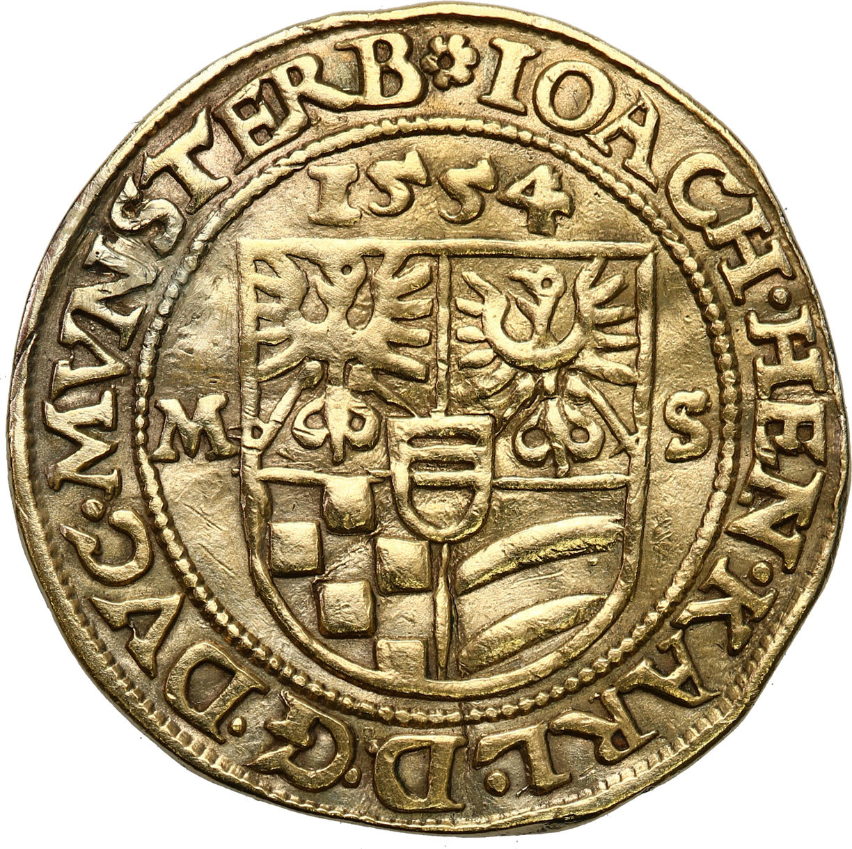 Śląsk, Dukat, 1554 Księstwo ziębicko-oleśnickie - Joachim Ząbkowicki, Henryk III i Karol II (1553-1562),